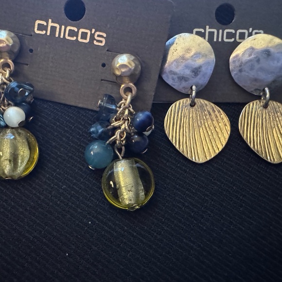 NWT BUNDLE Chico's J Jill Gold & Silver Earrings 4 pairs Pierced ears MSRP $109 - Picture 14 of 16